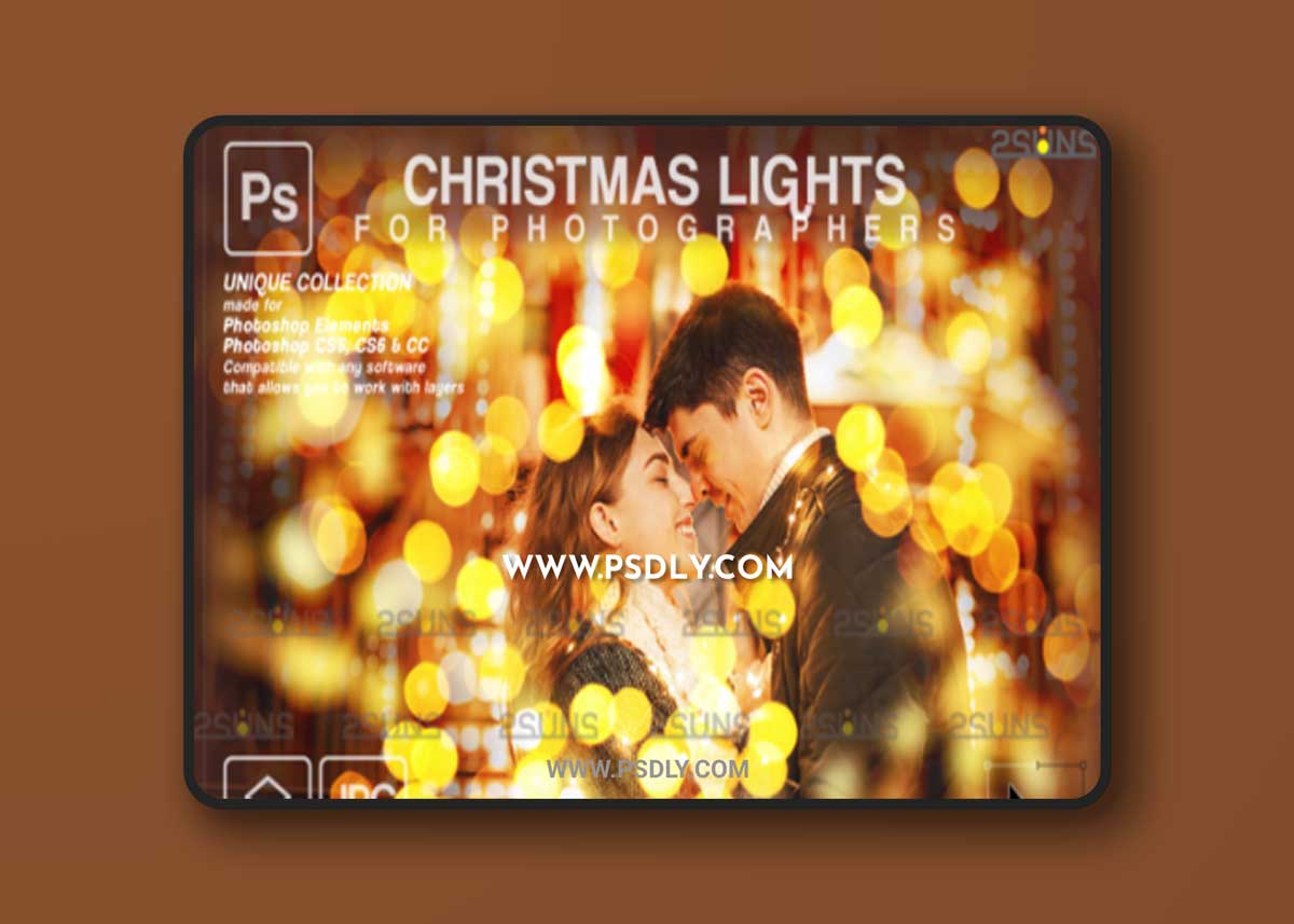 Christmas Lights Bokeh Overlay Photoshop