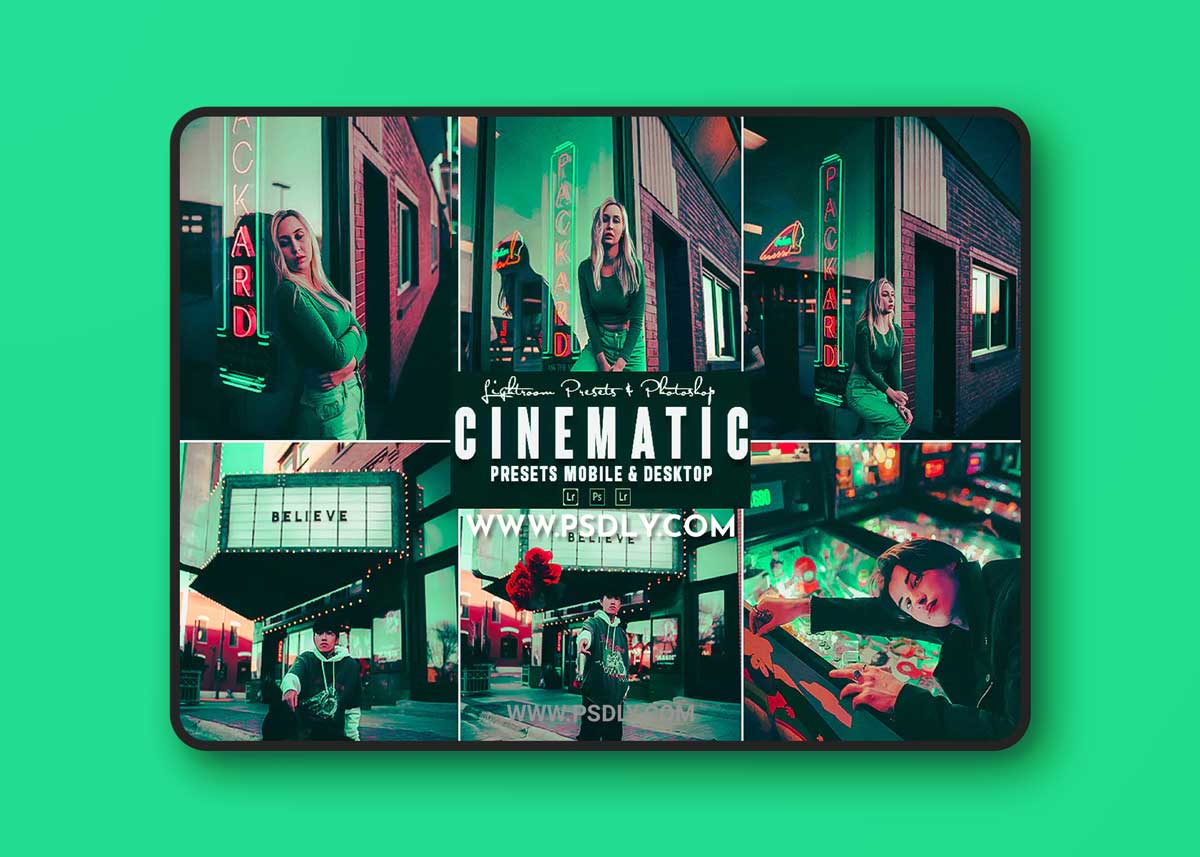 Cinematic Photoshop Action & Lightrom Presets
