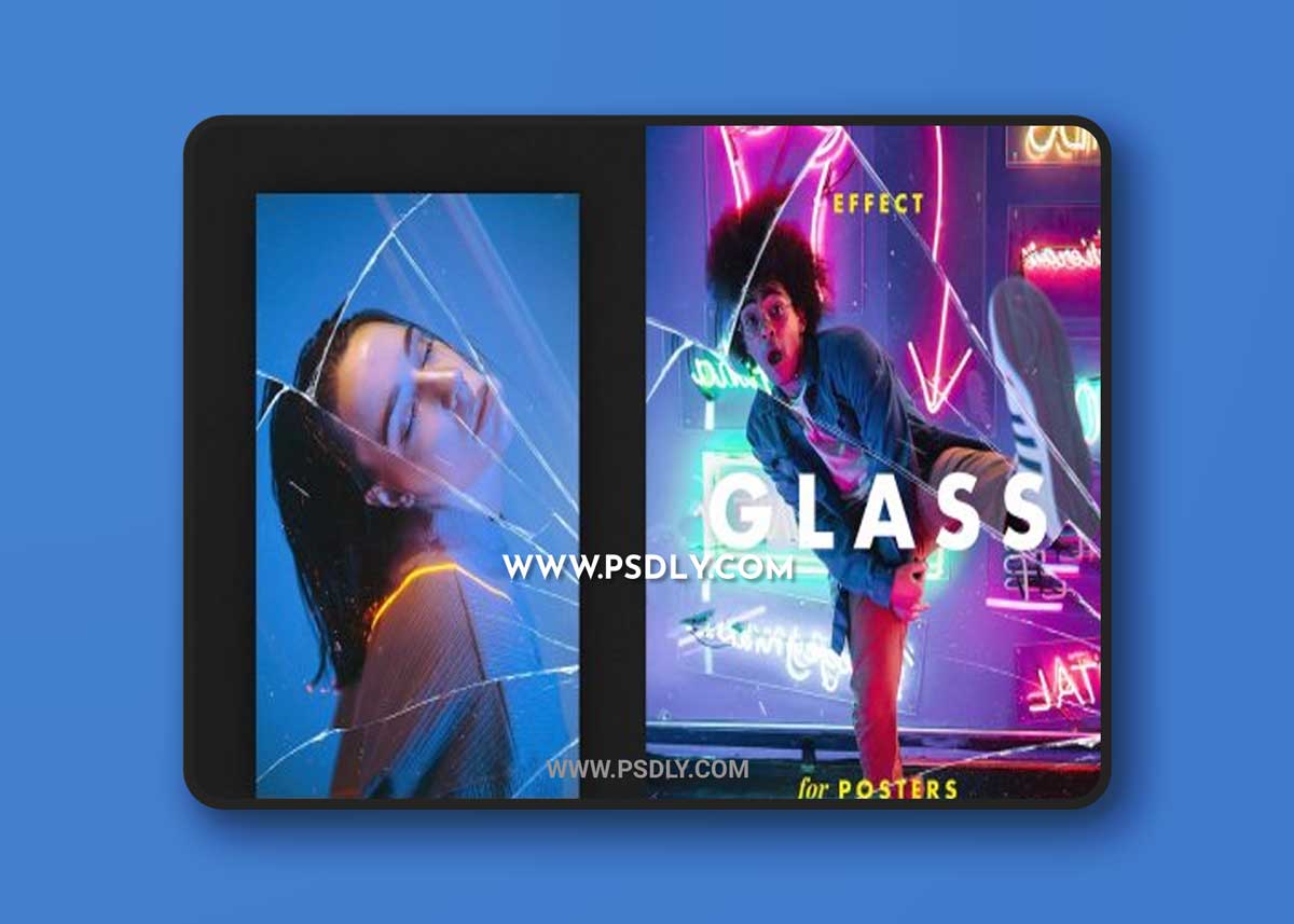 CreativeMarket - Cracked Glass Effect for Posters 6760309