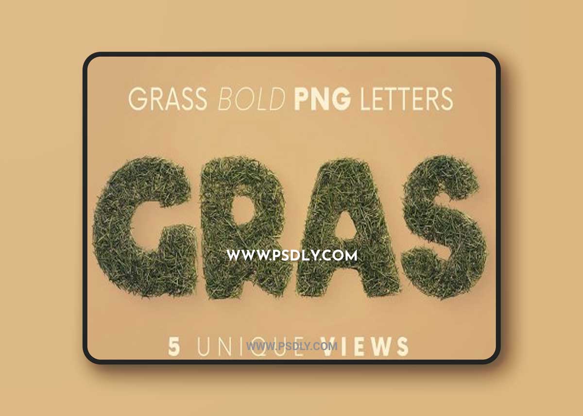 CreativeMarket - Grass Bold - 3D Lettering 6726207