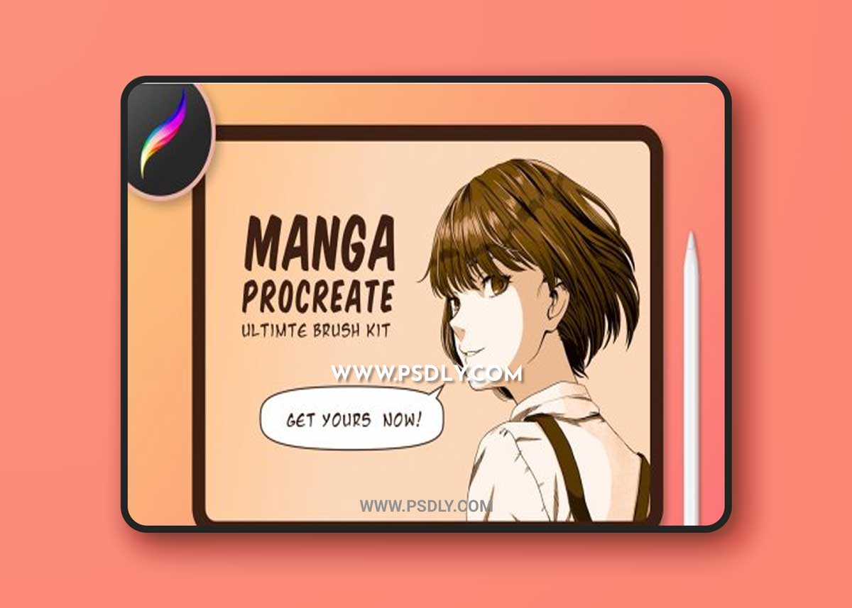 CreativeMarket - Manga Procreate Brushes & Anime Pens 5387184