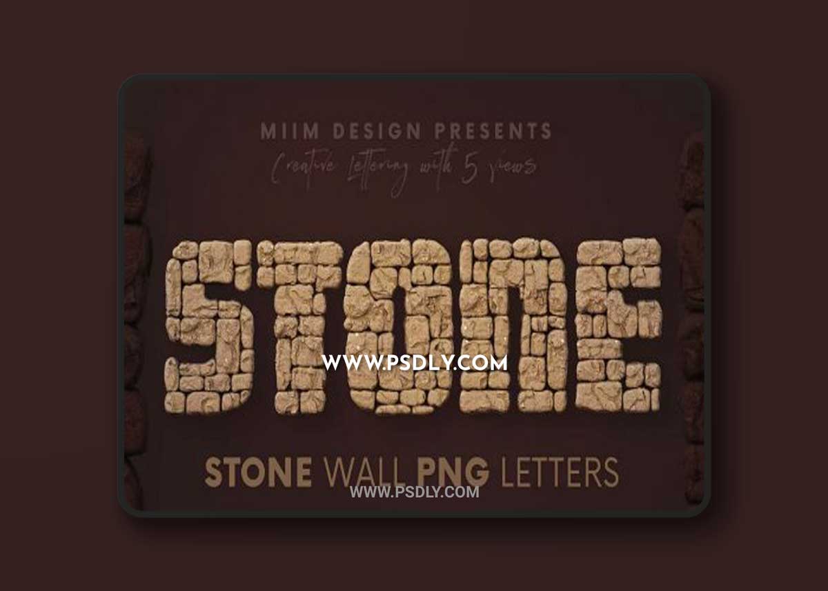 CreativeMarket - Stone Wall - 3D Lettering 6724311
