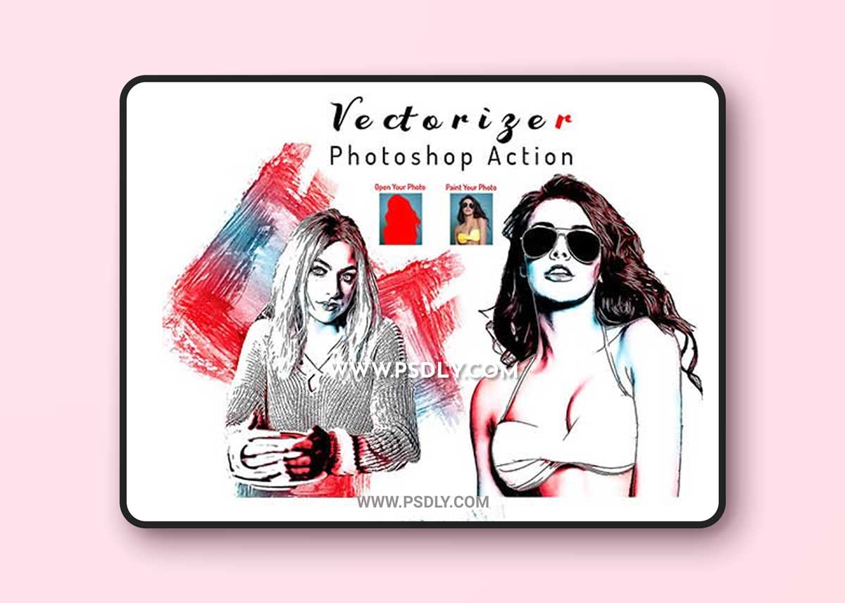 CreativeMarket - Vectorizer Photoshop Action 6715609