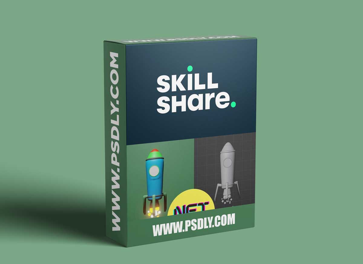 Designing 3D Rocket asset for NFT or METAVERSE technologies with Blender