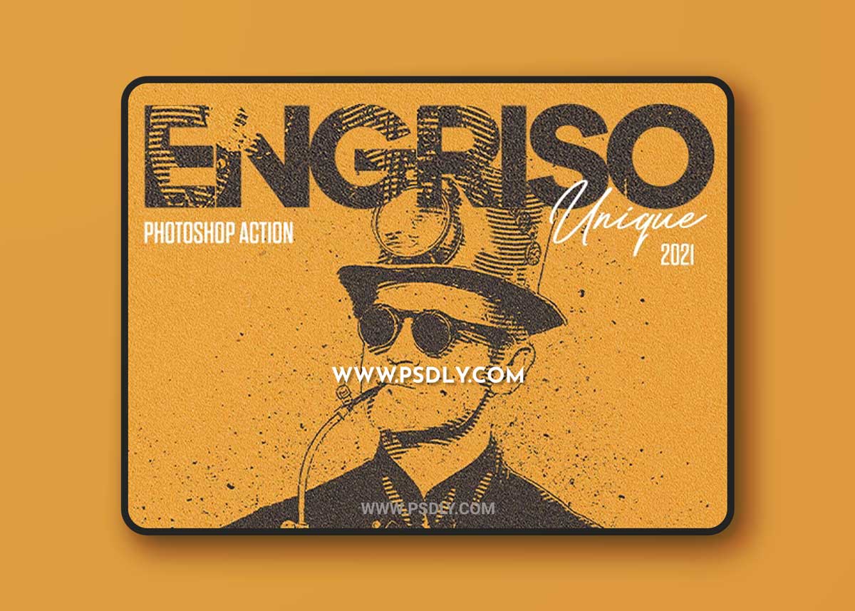 GraphicRiver - Engriso Photoshop Action - Engrave and Risograph 34615743