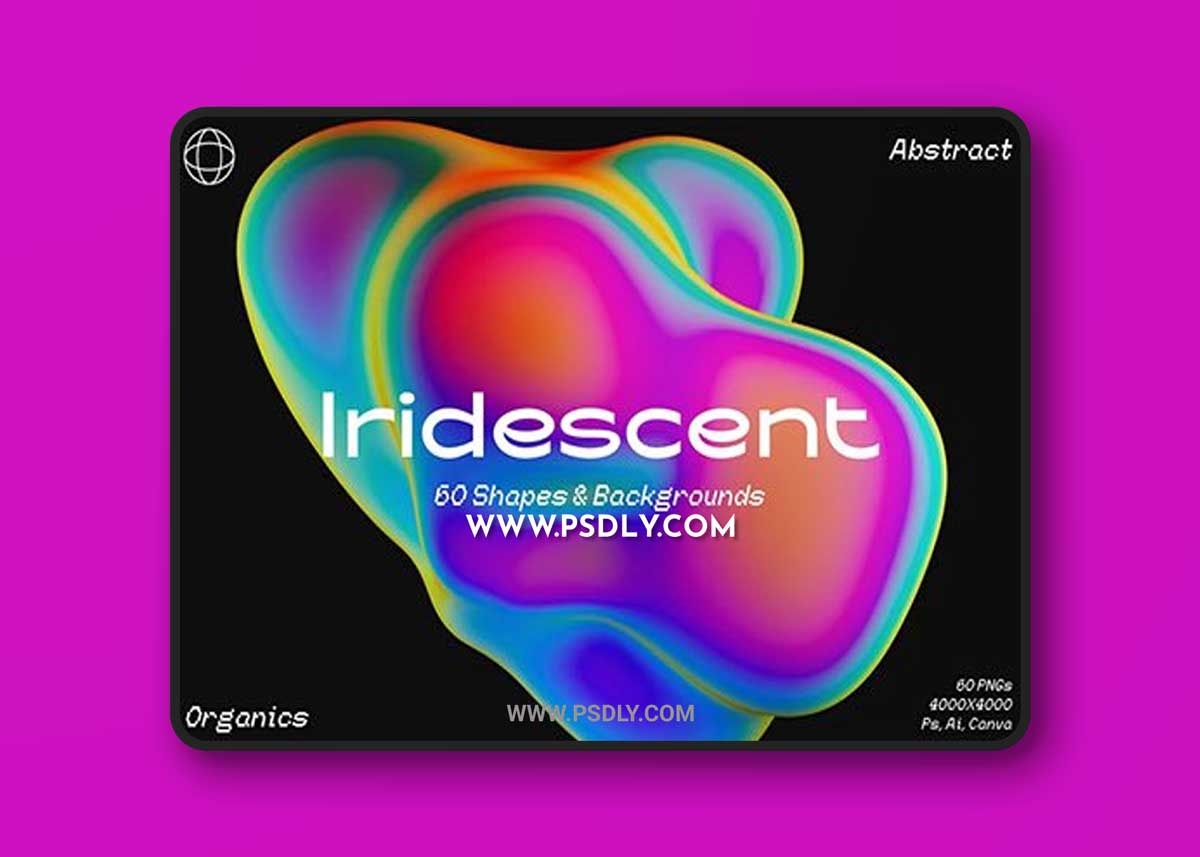 Iridescent 3D Organic Shapes