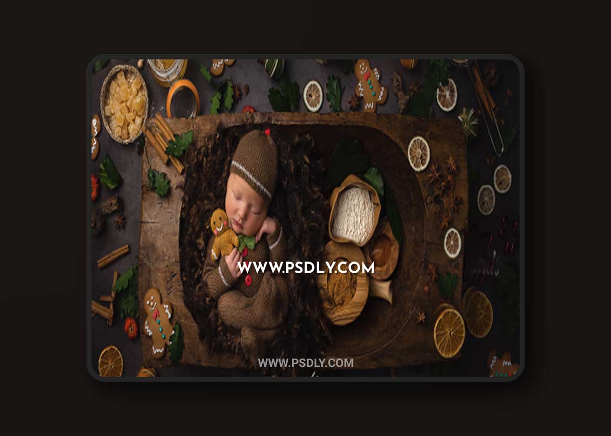 Meg Bitton - Gingerbread Baby Digital Background