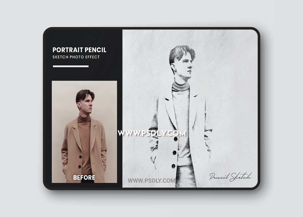 Portrait Pencil Sketch Photo Effect