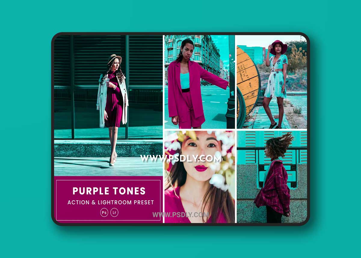Purple Tones Action & Lightrom Presets