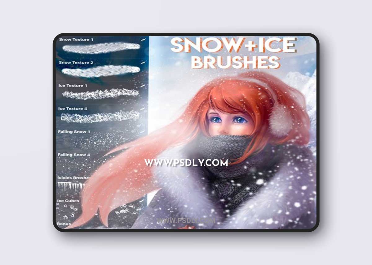 Snow + Ice Brushes Pack for ProcreateSnow + Ice Brushes Pack for Procreate
