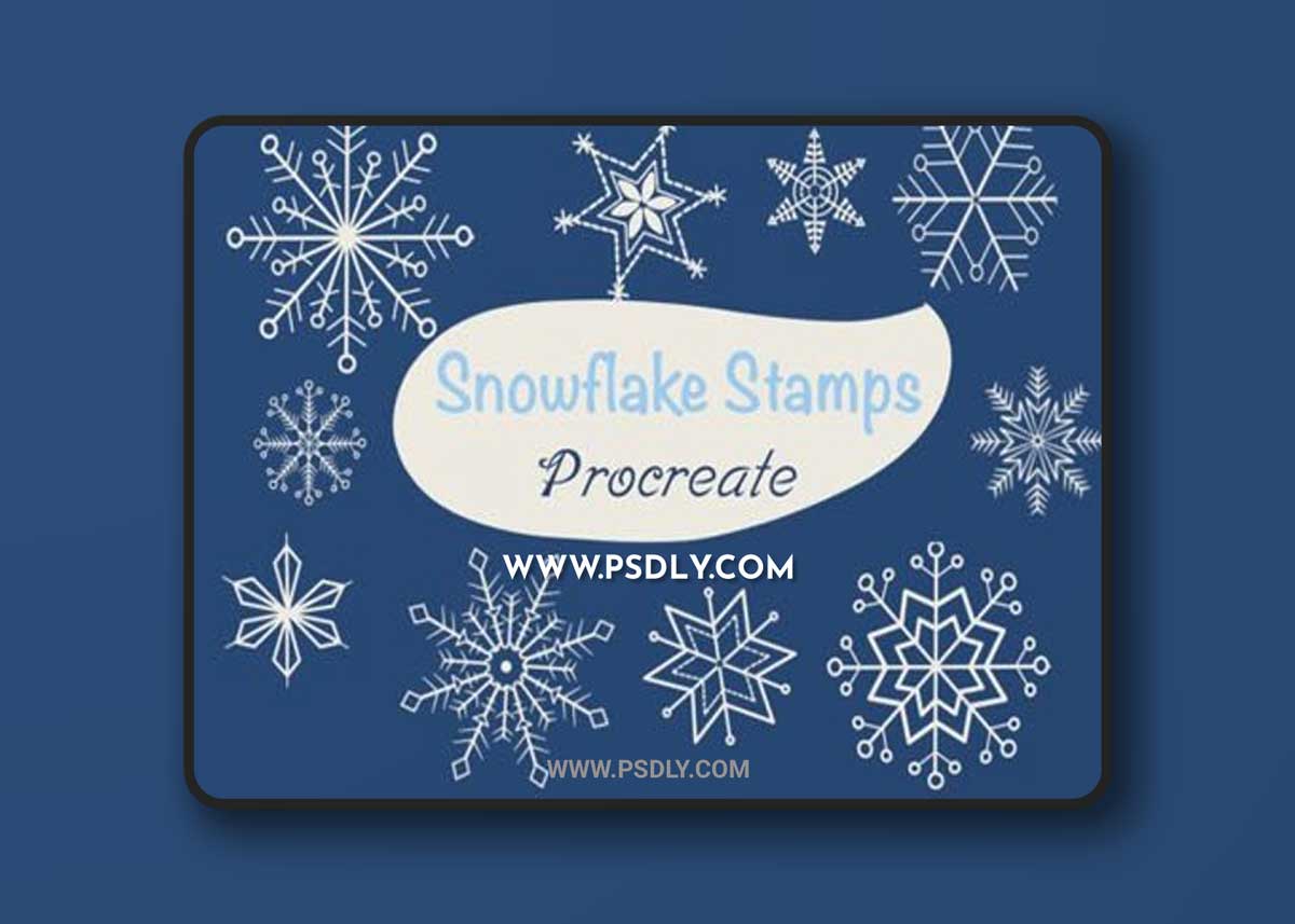 Snowflake Stamps Brushes Pack for Procreate