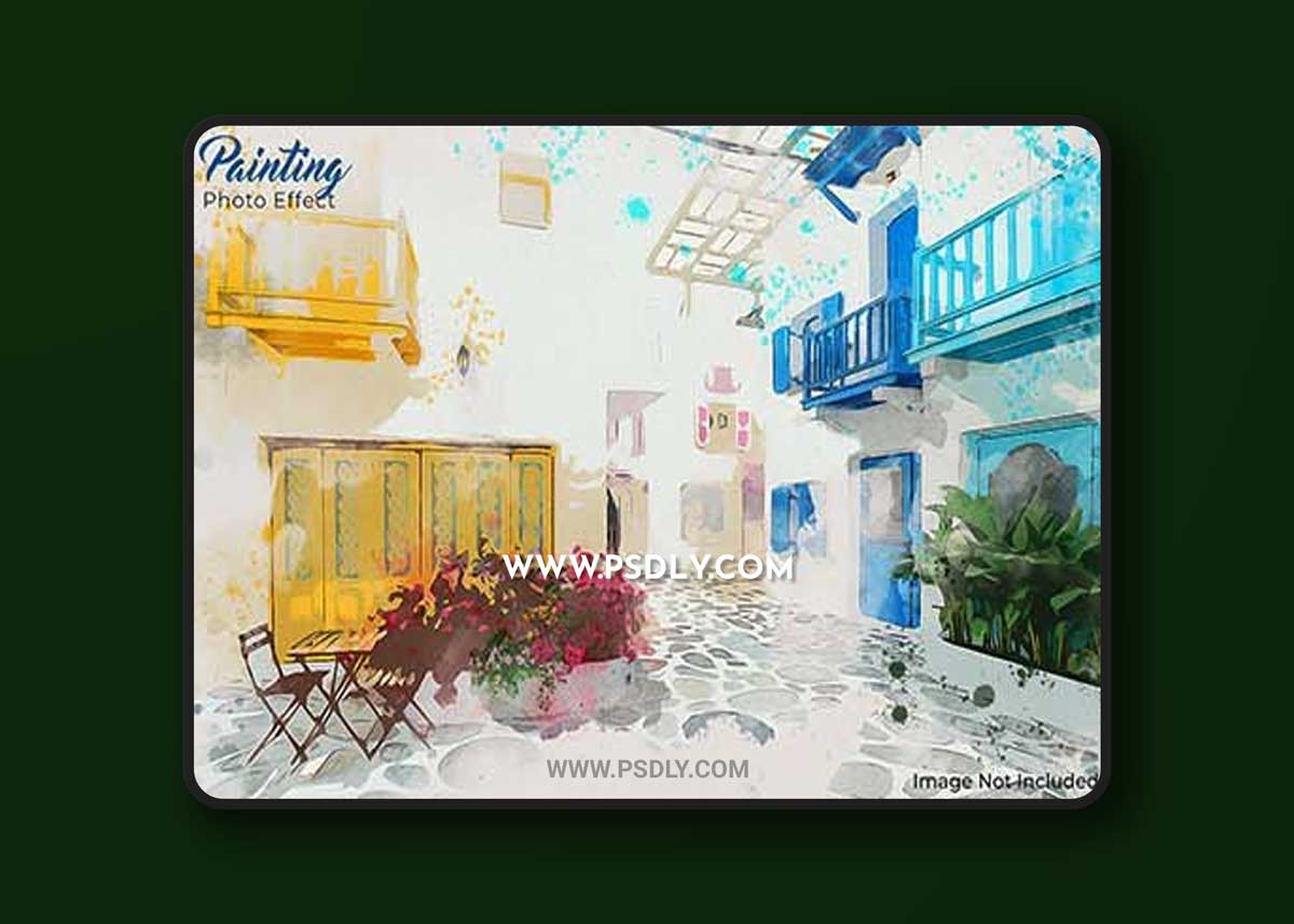 Watercolor painting photo effect 4