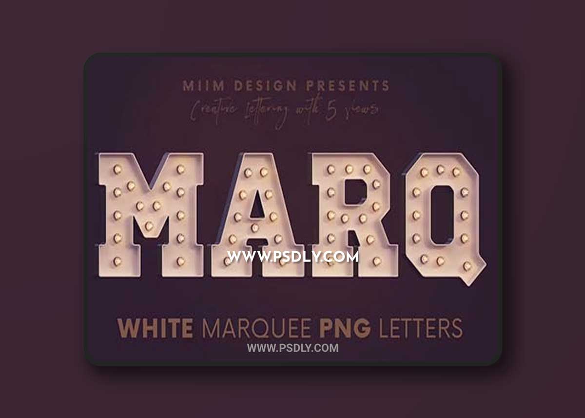 White Marquee - 3D Lettering