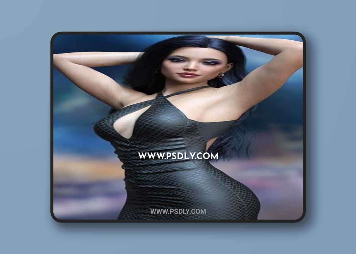 dForce Criss Cross Bodycon Dress G8F 3D Models