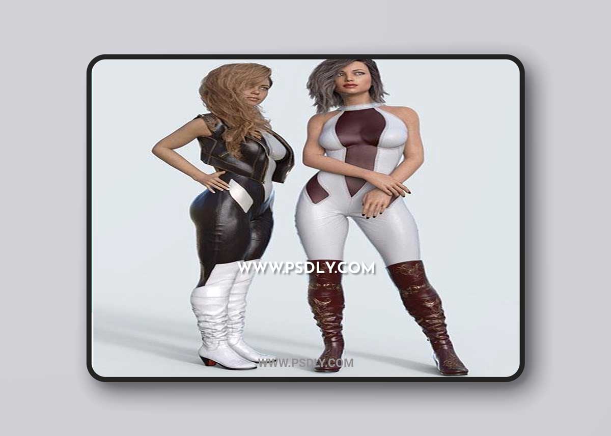 COG Jackboots for Genesis 8 Female 3D Model