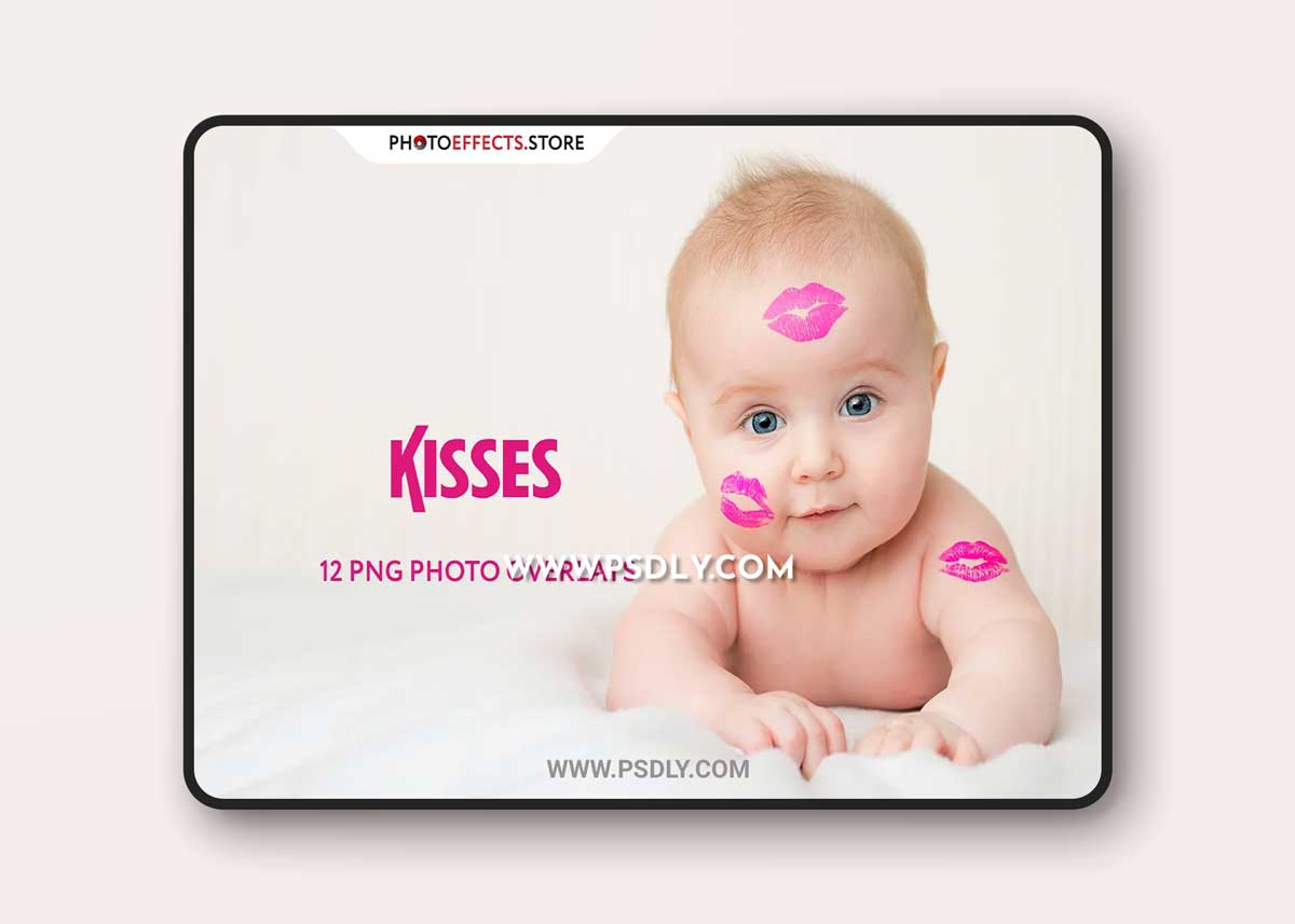 CreativeMarket - 12 Kisses Photo Overlays 6672786