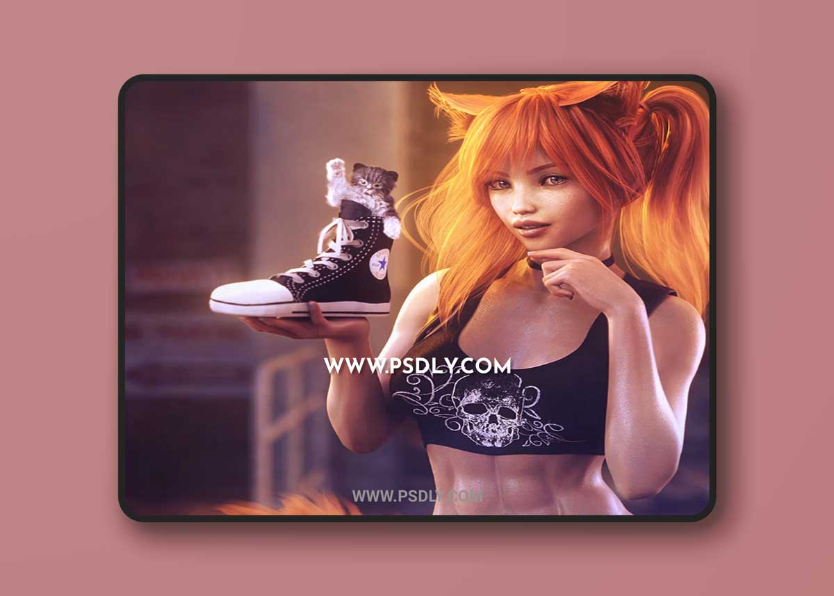 Hightop Chucks Sneakers 3D Model