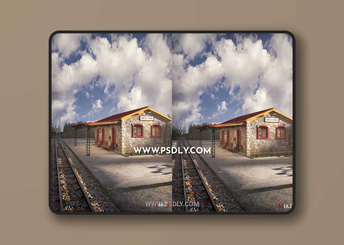 MD Traditional Train Station 3D Model
