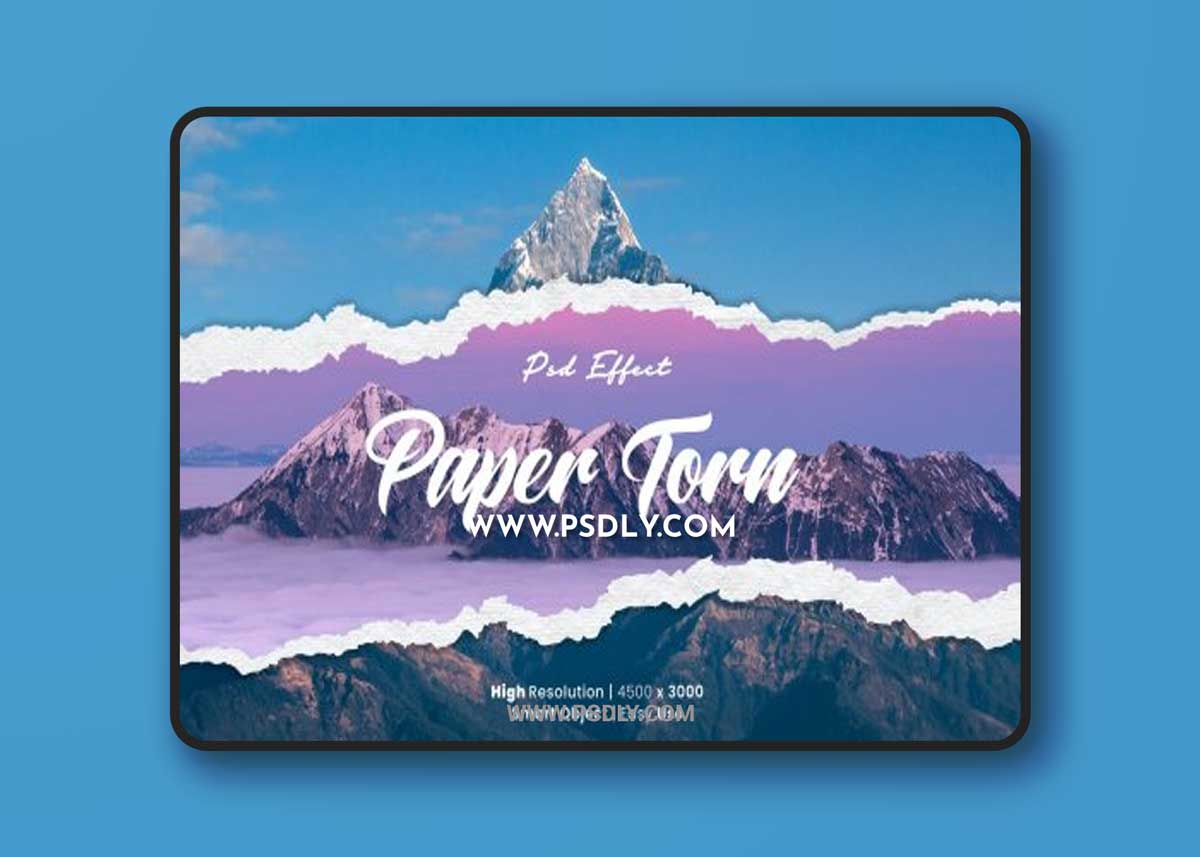 Paper torn psd effect for poster