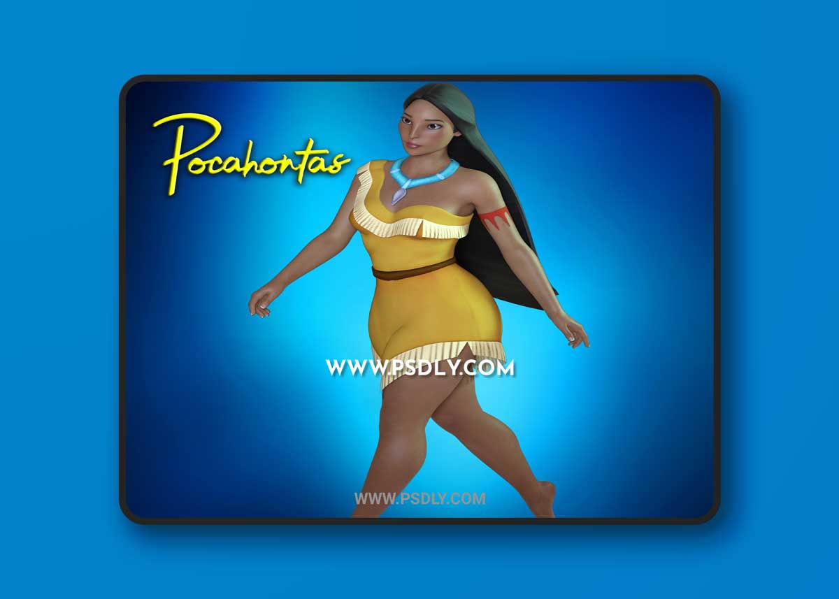 Pocahontas For G8F And G8.1F 3D Model