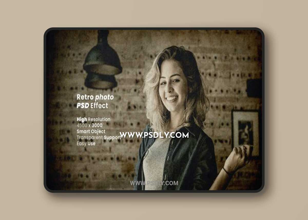 Retro photo style photoshop effect