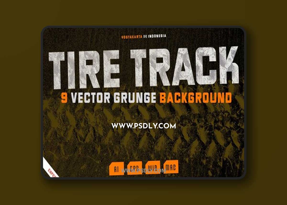 Tire Track Vector Background