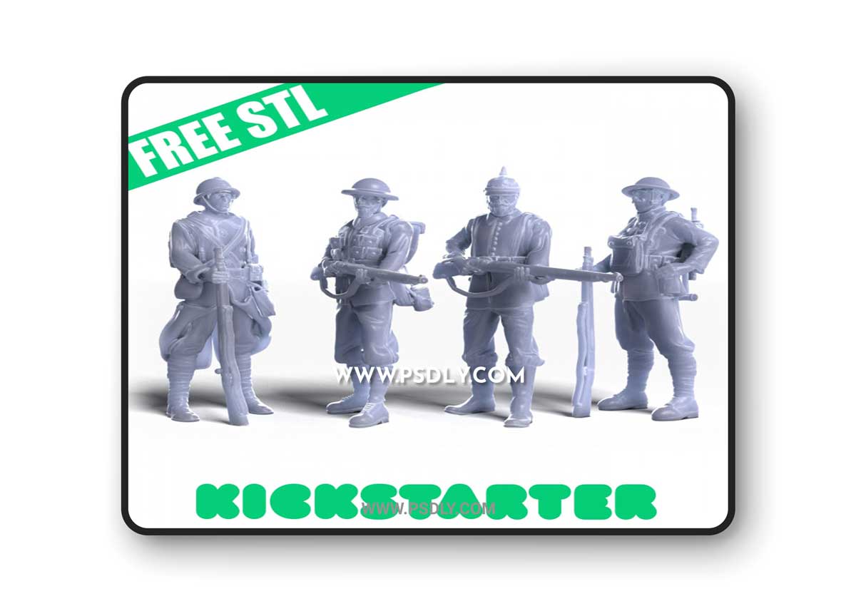 Total war 1915 – Free WW1 soldiers (French, UK, US, German)