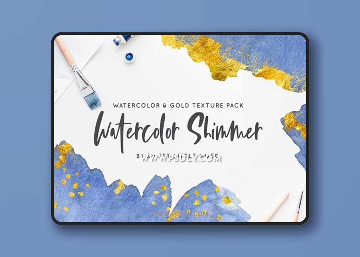Watercolor and Gold Texture Pack 2392949