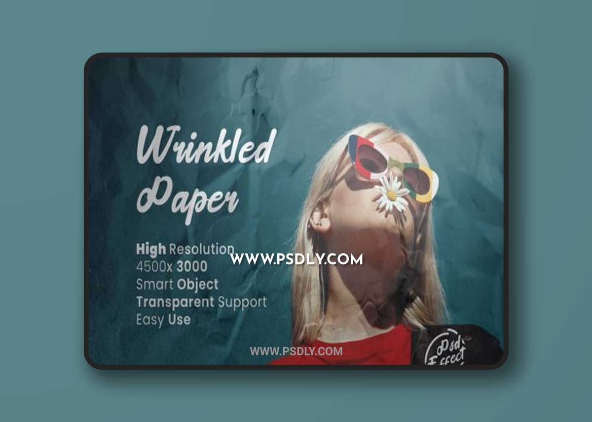 Wrinkled paper photo effect
