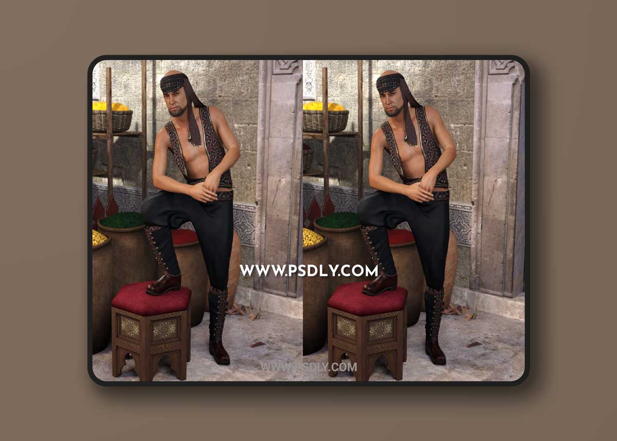 dForce Brahim for Genesis 8 Male 3D Model