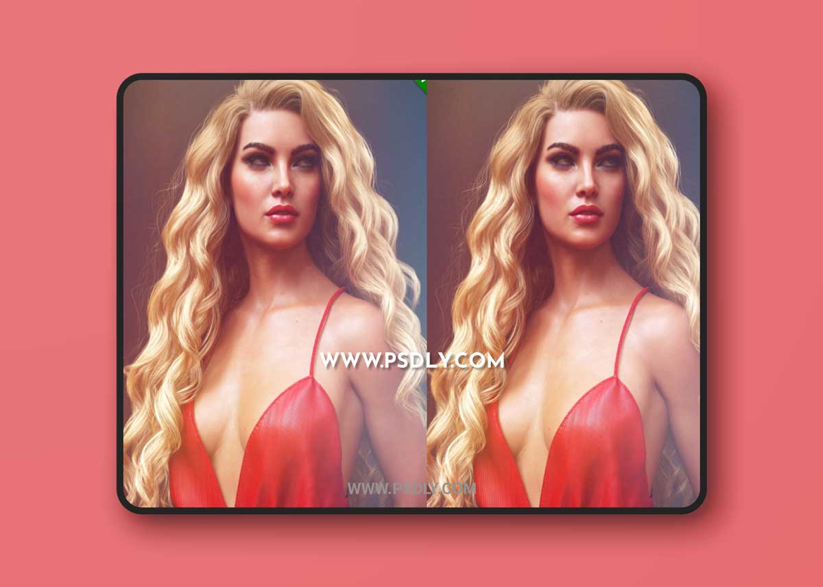 dForce Romantic Curly Hair for Genesis 8 and 8 1 Females