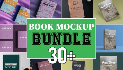 CreativeMarket - Luxury Book Cover Mockup Bundle V.01 6904239