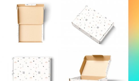 CreativeMarket - Mailing Box 4x Mock-ups 6643185