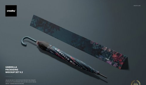 CreativeMarket - Umbrella Packaging Mockup Set v.2 6818461