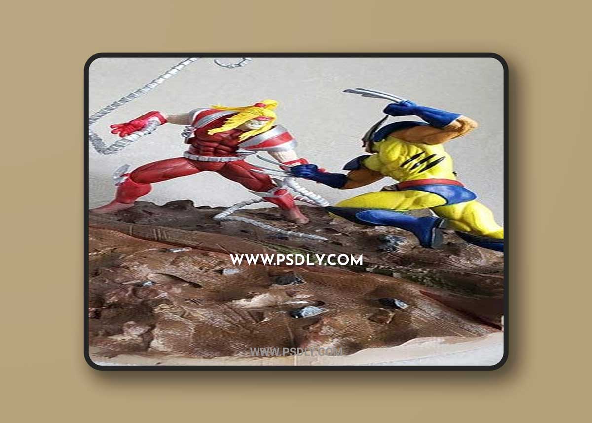 3D Models Wolverine vs Omega Red