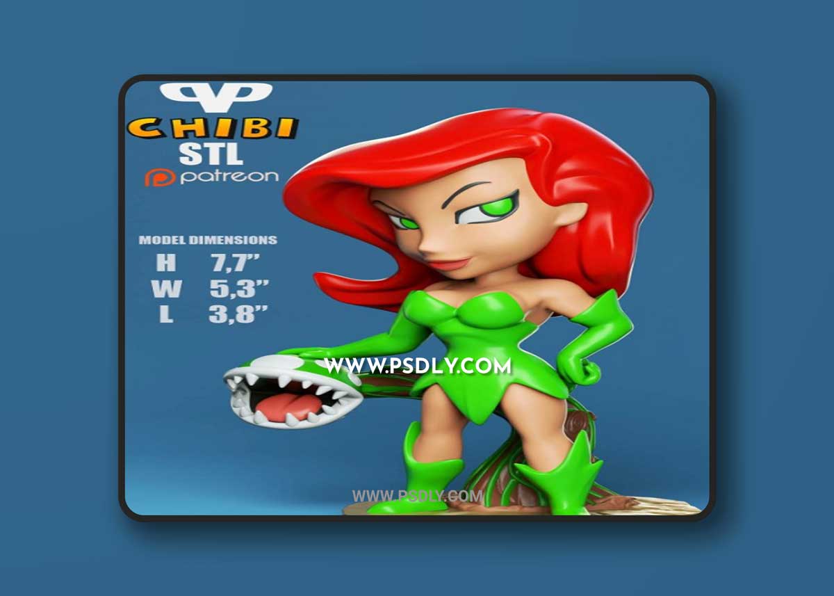3DXM - Poison Ivy Chibi 3D Model