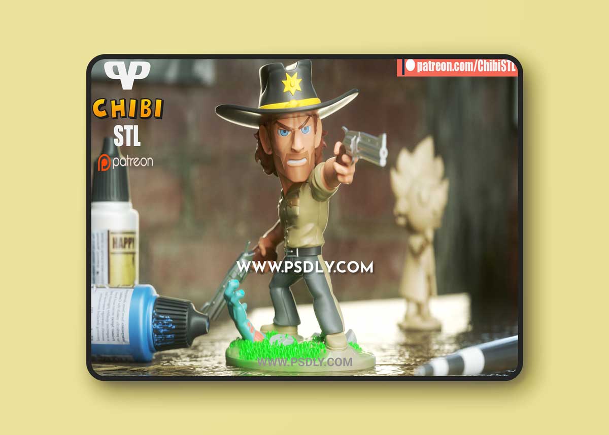 3DXM - Walking Dead Rick Grimes Chibi