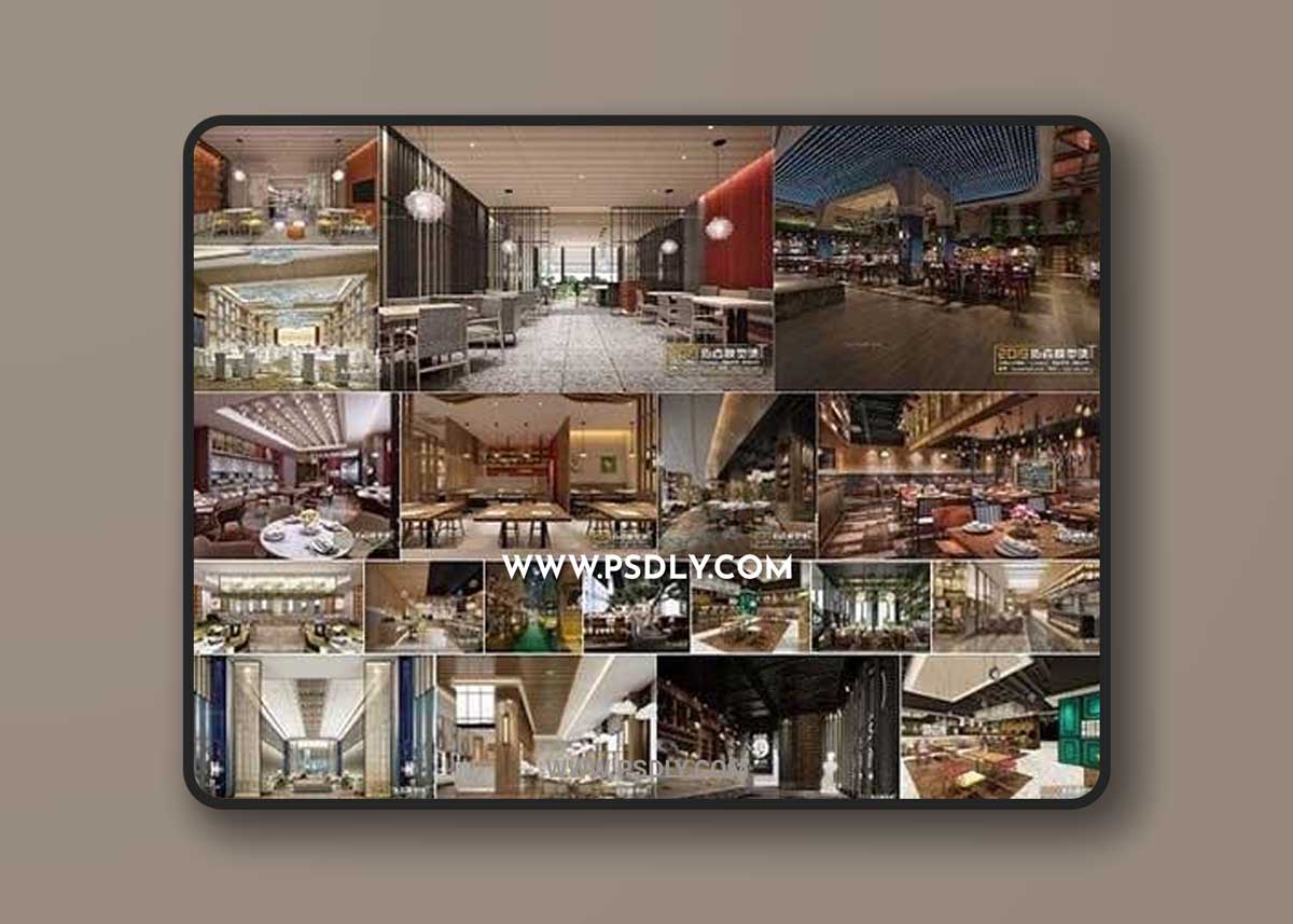 Bundle Interior Restaurants 3D-Scenes Collection