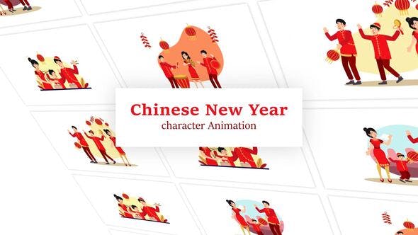 Videohive Chinese New Year Scene Animation Pack 36078860