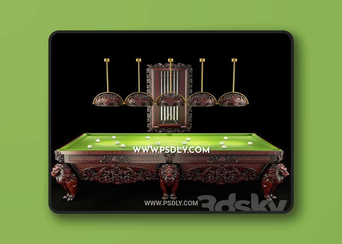 Classic Billiards 3D Model
