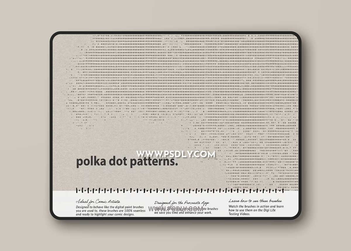 Dotting Pattern Procreate Brushes B7CVA35