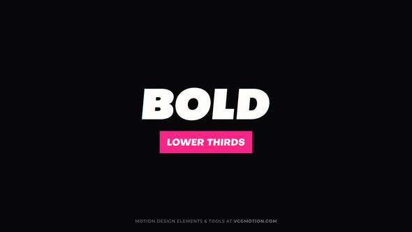 Videohive Lower Thirds - Bold 36379684