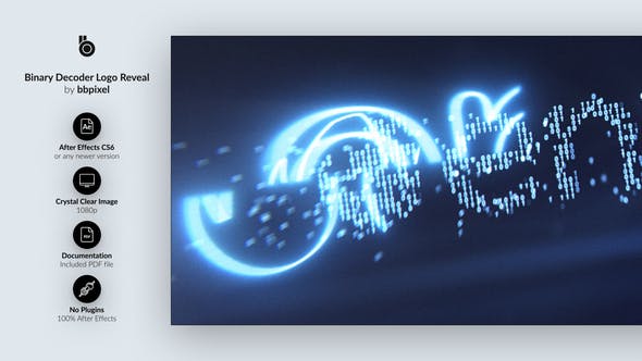 Videohive Binary Decoder Logo Reveal 36268059