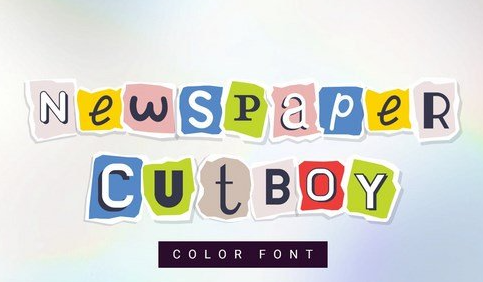 Newspaper cutboy font
