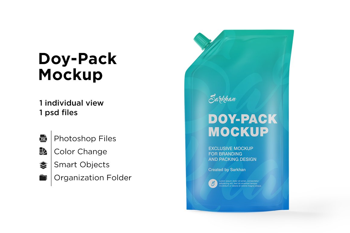 CreativeMarket - Matte Doy-Pack Mockup 5514584