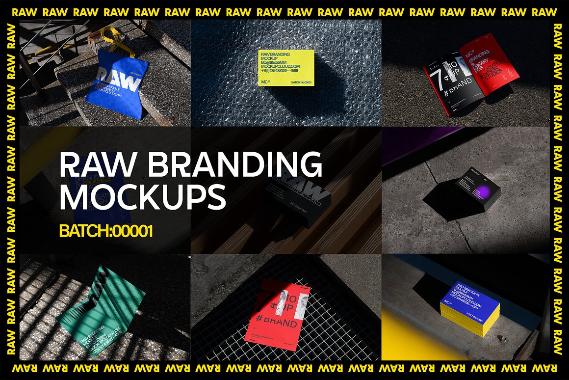 CreativeMarket - Raw Branding Mockups / Batch 00003 7013648