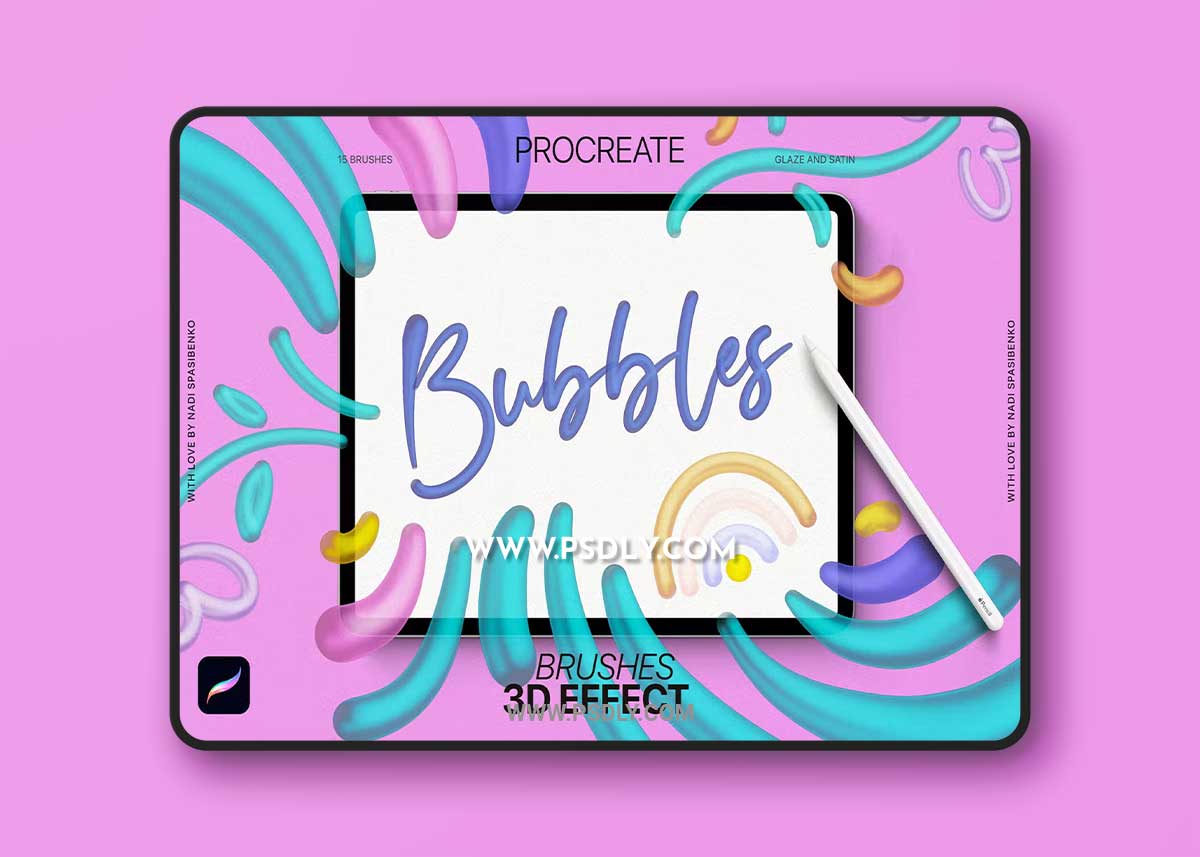 3D effect Procreate Brushes 8EZXGKS