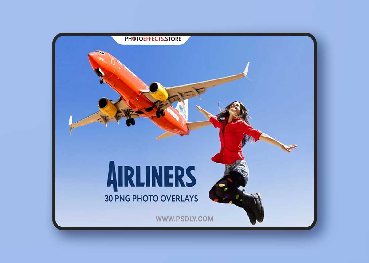 5 Airliners Photo Overlays