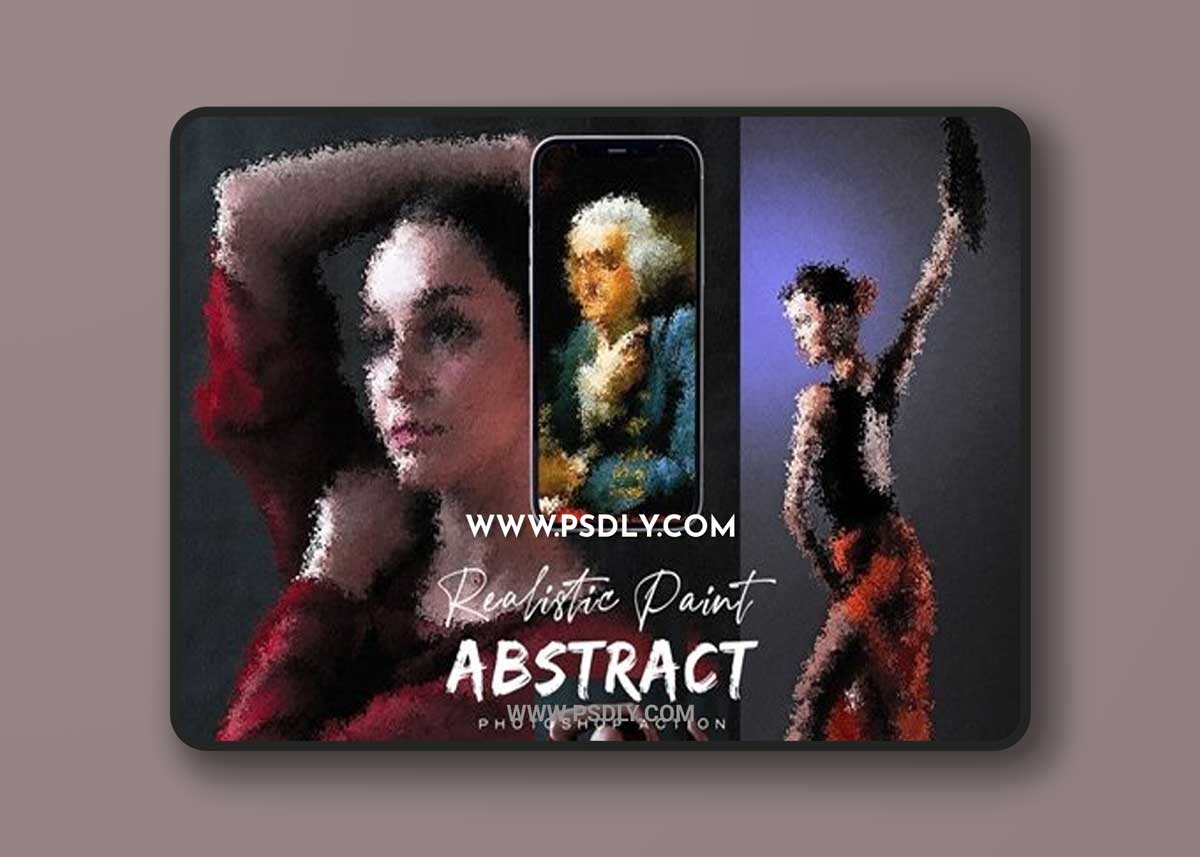 Abstract Realistic Paint Photoshop Action