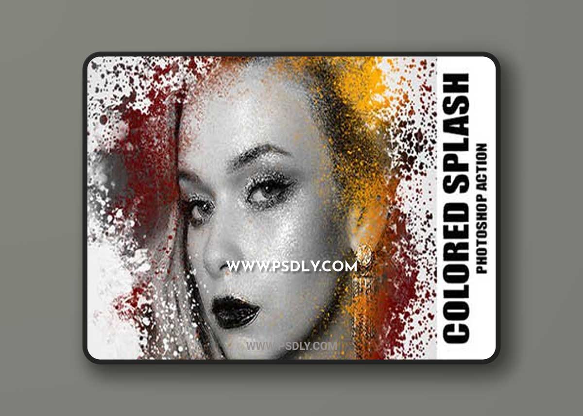 Colored Splash Photoshop Action